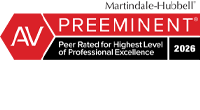 Martindale-Hubbell | AV Preeminent | Peer Rated For Highest Level Of Professional Excellence | 2026