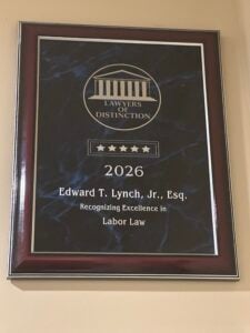 Lawyers Of Distinction | 5 Stars | 2026 | Edward T. Lynch, Jr., Esq. | Recognizing Excellence In Labor Law